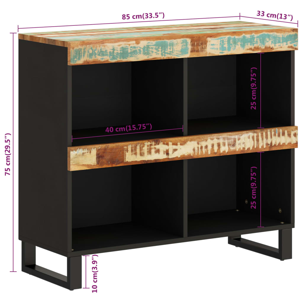 Beistelltisch 85x33x75 cm Altholz Massiv